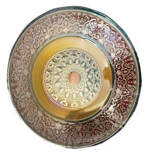 Topkapi Collection Turkish Art Glass Centerpiece Bowl Vintage